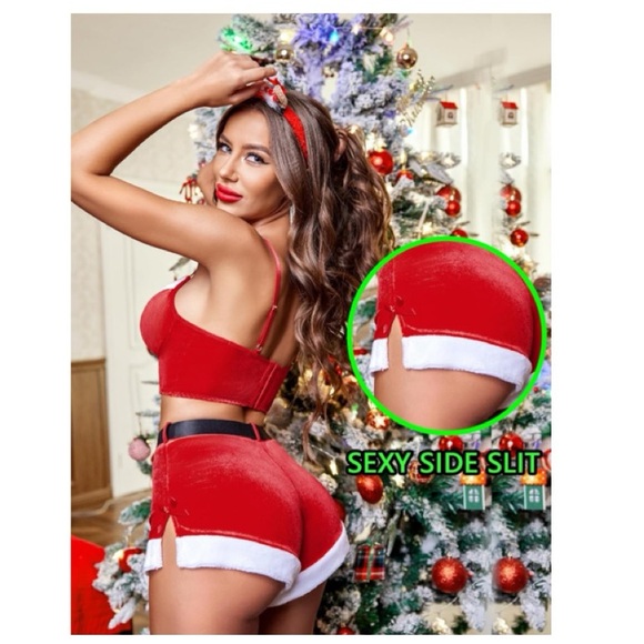 AVIDLOVE Velvet Christmas Santa Set with Christmas Hat Women’s Sz XL - Picture 5 of 11